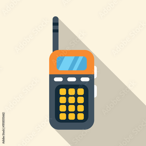 Walkie talkie radio with antenna showcasing wireless communication technology