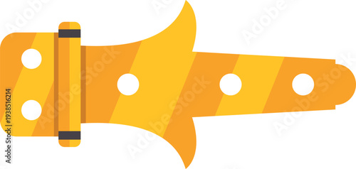 Golden decorative hinge providing security and attachment in hardware design