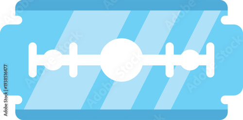Razor blade icon representing shaving and barber equipment