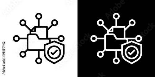 Data Integrity Icon Set Vector Collection Isolated In Black And White
