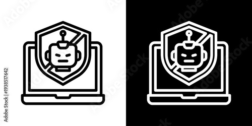Botnet Icon Set Vector Collection Isolated In Black And White