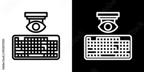 Keylogger Icon Set Vector Collection Isolated In Black And White