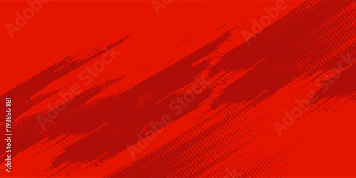 Creative red and crimson pop art background with halftone dots in comic ed, fun 60s superhero