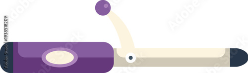 Styling hair tool icon for beauty and fashion concepts