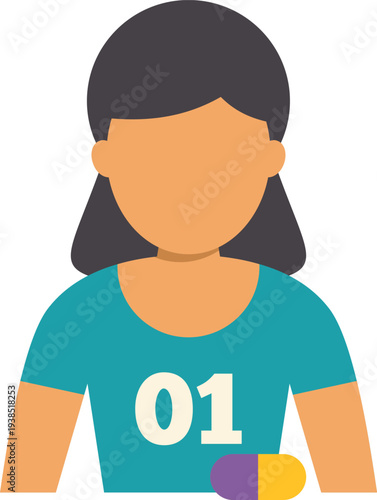 Female athlete holding capsule representing doping and performance enhancement