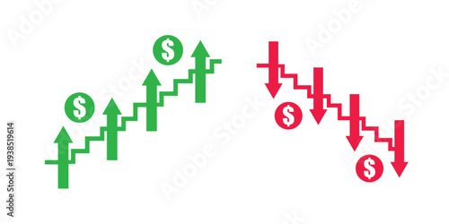 Financial market trends and stock exchange fluctuations