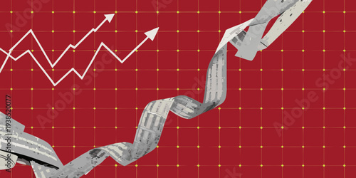 Financial downturn represented by a broken calculator and declining graph
