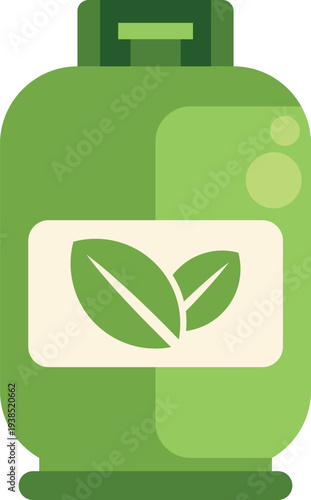 Minimalist green supplement container displaying eco friendly and natural nutrition concept