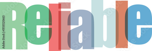 Reliable Transparent Overlapping Text Graphic