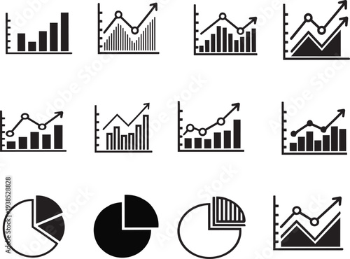 Collection of various business charts and graphs