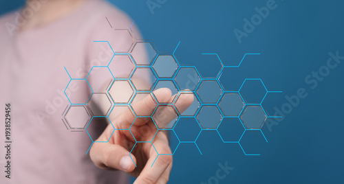 Hand interacting with digit...