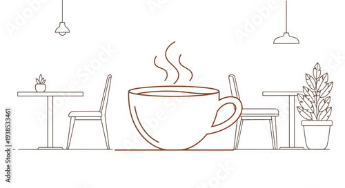 Large white ceramic coffee cup.