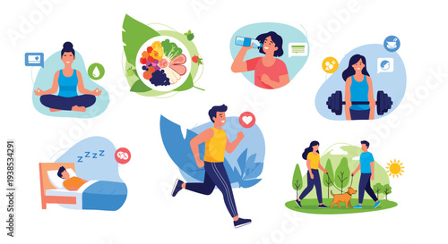 People Engaging in Various Fitness Activities.