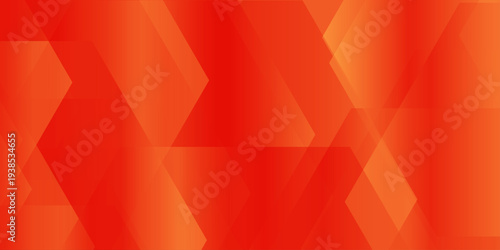 abstract orange and red geometric background with dynamic layered polygons, crystalline shapes, and gradient light effects