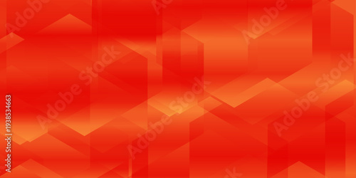 abstract orange and red geometric background with dynamic layered polygons, crystalline shapes, and gradient light effects