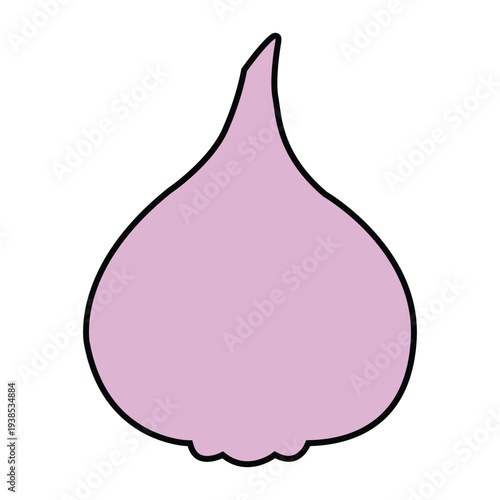 Vector illustration of a garlic clove