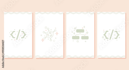 Minimalist Social Media Stories Template with Icons