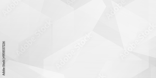 abstract white and gray geometric background with subtle transparent overlapping hexagonal shapes and soft gradients