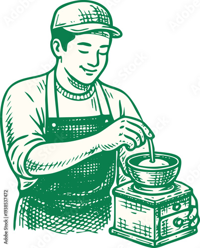 Barista Preparing Coffee Drink