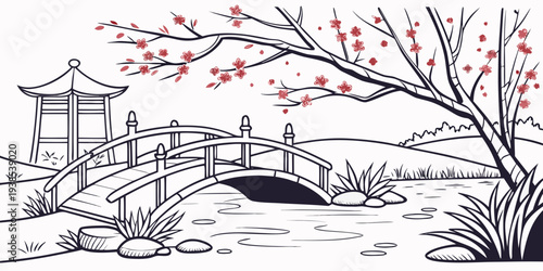 A serene winter scene with a family of ducks gliding on a frozen pond surrounded by trees. Vector