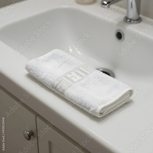 stack of towels isolated , Bath towels, Fresh towels on wooden table 
