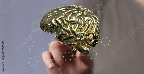 Conceptual image of a golde...
