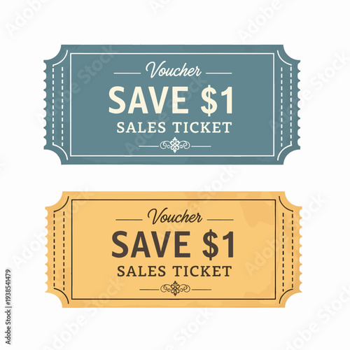 Stylish discount ticket offering $1 off for savvy shoppers everywhere today