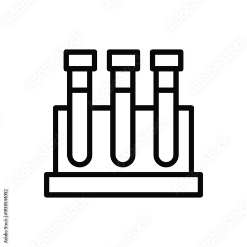 test tube rack outline icon vector design good for web or mobile app