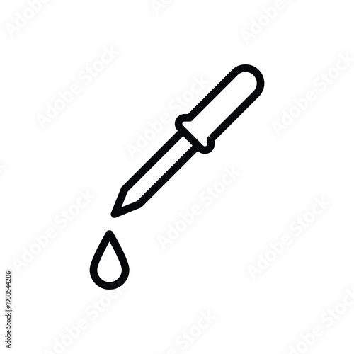 pipette outline icon vector design good for web or mobile app
