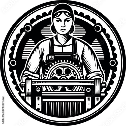 Woman with a machine