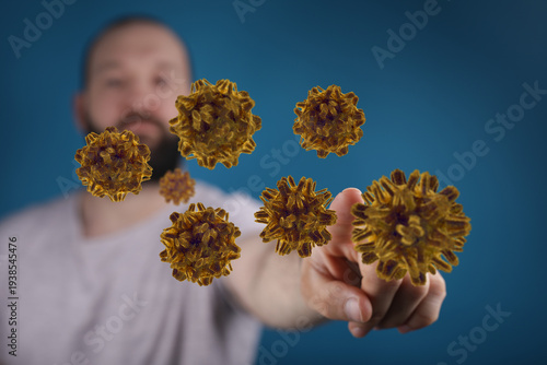 Conceptual image of a man i...