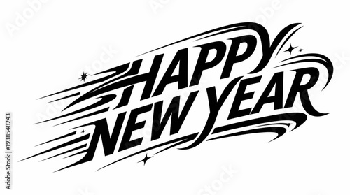 Happy New Year Celebration Greeting.