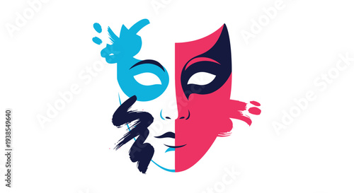 Line art illustration depicting two construction tower cranes in black and white