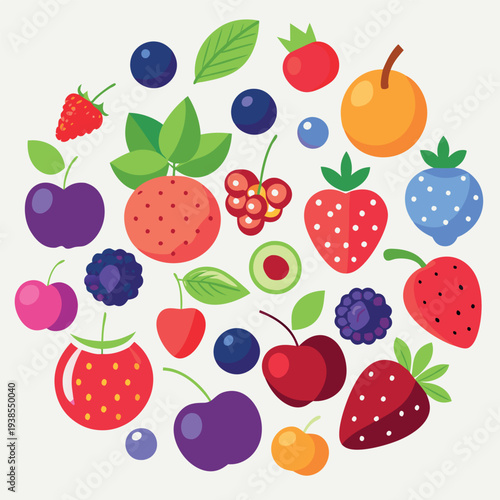 Seamless background with berries