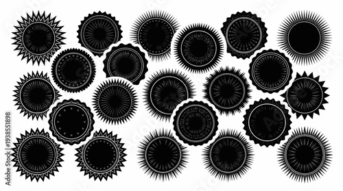 Black hair rollers on white background.