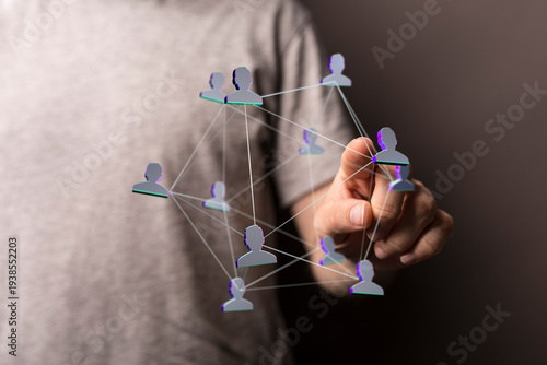 Abstract network of people ...