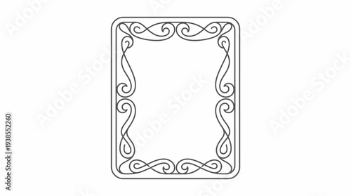 Ornate Metal Frame Design Element.