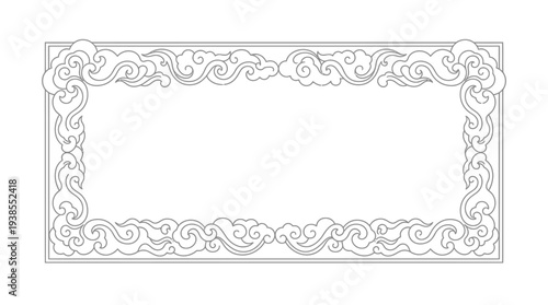 Ornate rectangular decorative frame border.