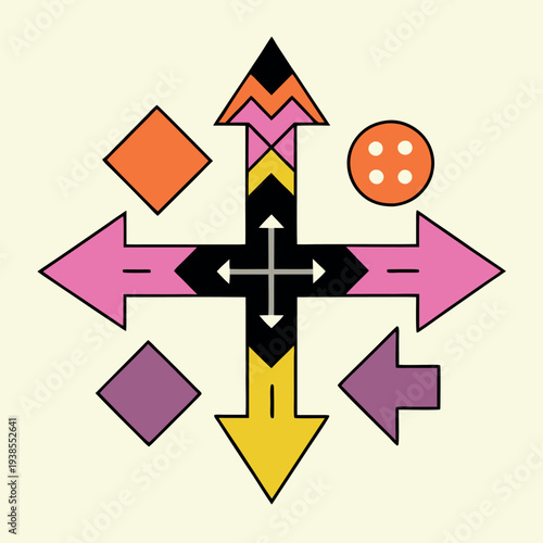 Black arrows minimalist design directional-symbol  