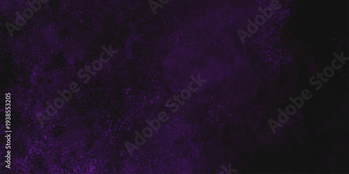 Freeze motion explosion of purple powder dust on a black background. abstract background with a textured gradient effect, suitable for wallpapers or graphic designs. Purple Smoke Cloudscape Texture.