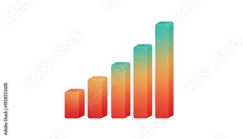 Free Download Colorful Business Growth Bar Chart – Increasing Statistics Graph Icon Transparent PNG - GFXLoad