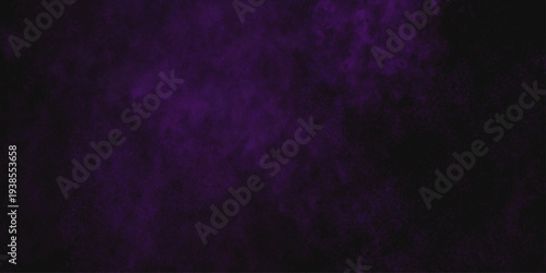 Freeze motion explosion of purple powder dust on a black background. abstract background with a textured gradient effect, suitable for wallpapers or graphic designs. Purple Smoke Cloudscape Texture.