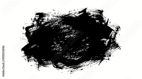 Black Smudge Mark Brush Stroke.