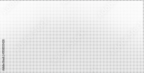 Black dots printed on white paper background 