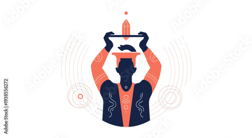Person holding crystal, concept of energy, focus, and spiritual balance