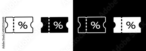 Cuadro en lienzo Coupon icon set