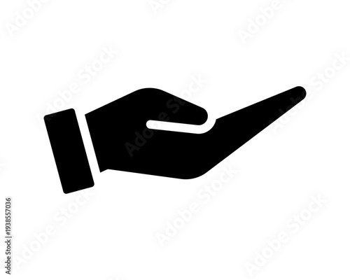 Open palm hand gesture icon