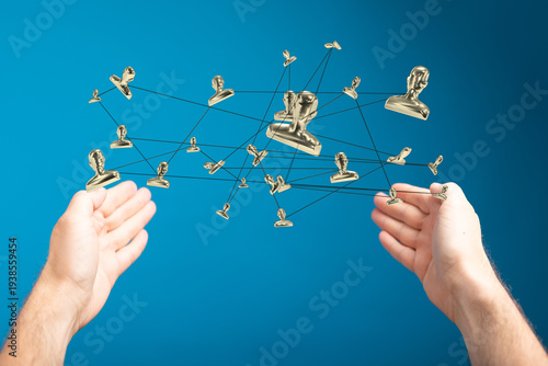 Abstract network of people ...