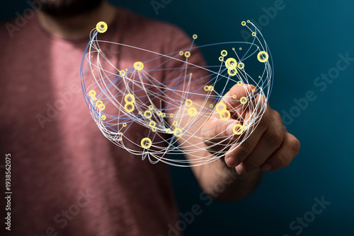 Close-up of hand touching a...