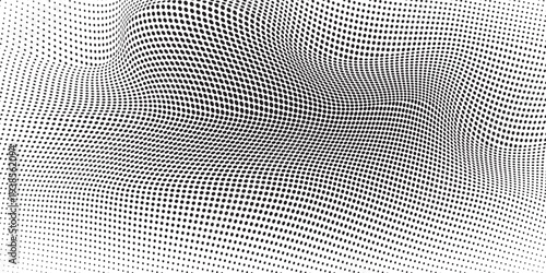 Grunge halftone gradient background. Faded grit noise texture. White and black sand wallpaper. Retro pixelated backdrop. Anime or manga style comic overlay art